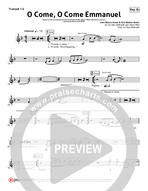 O Come O Come Emmanuel Brass Pack (Kim Walker-Smith)