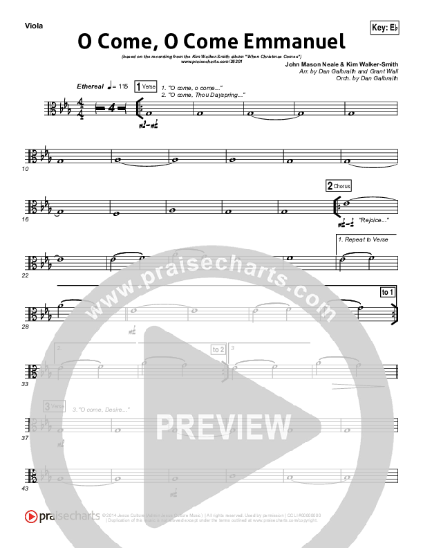 O Come O Come Emmanuel Viola (Kim Walker-Smith)