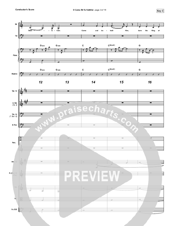 O Come All Ye Faithful Conductor's Score (Kim Walker-Smith)