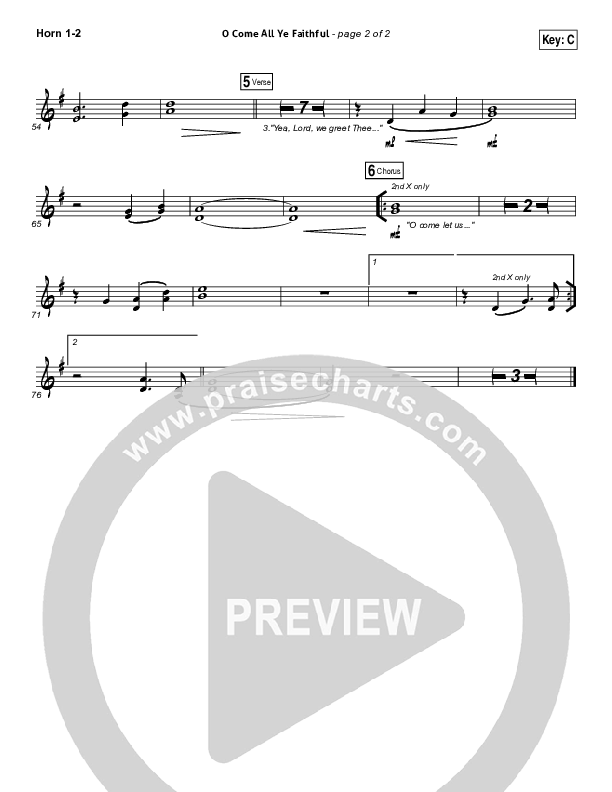 O Come All Ye Faithful French Horn 1/2 (Kim Walker-Smith)