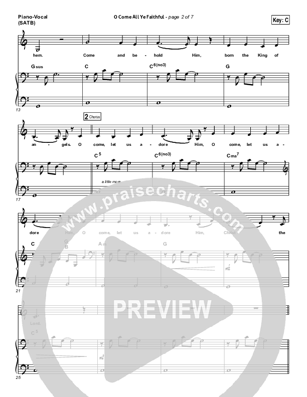 O Come All Ye Faithful Piano/Vocal Pack (Kim Walker-Smith)