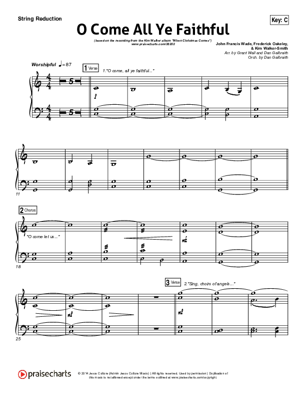 O Come All Ye Faithful String Pack (Kim Walker-Smith)