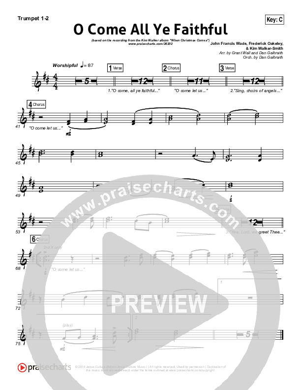 O Come All Ye Faithful Brass Pack (Kim Walker-Smith)