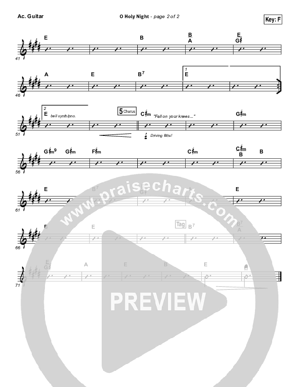 O Holy Night Acoustic Guitar (Kim Walker-Smith)