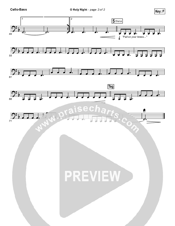 O Holy Night Cello/Bass (Kim Walker-Smith)