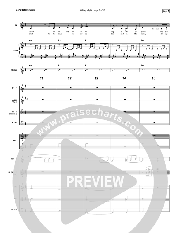 O Holy Night Conductor's Score (Kim Walker-Smith)