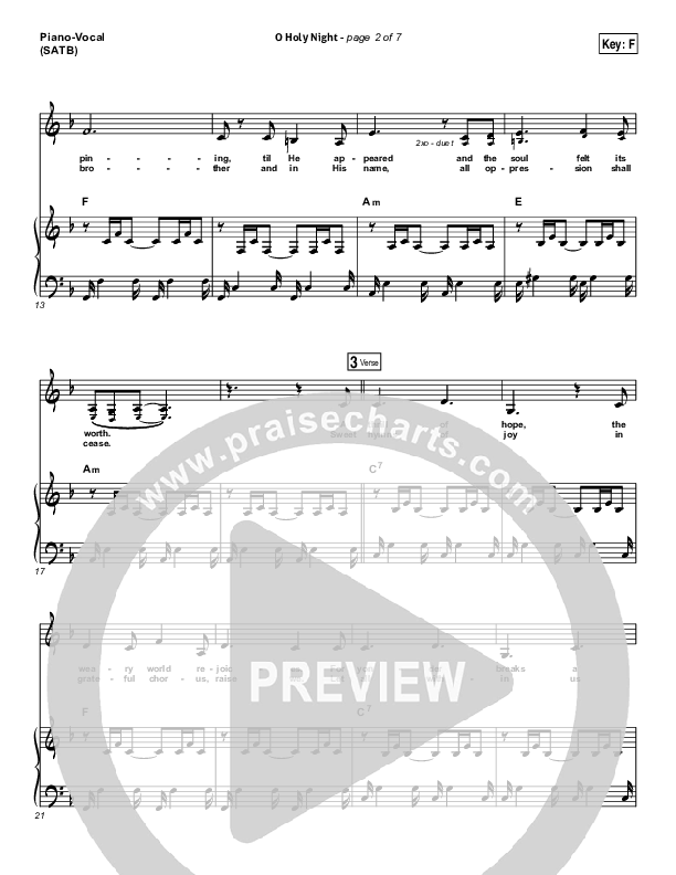 O Holy Night Sheet Music PDF (Kim Walker-Smith) - PraiseCharts