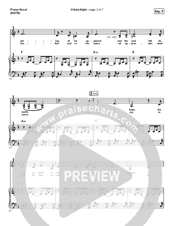 O Holy Night Piano/Vocal (SATB) (Kim Walker-Smith)