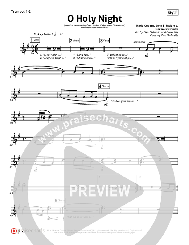 O Holy Night Brass Pack (Kim Walker-Smith)