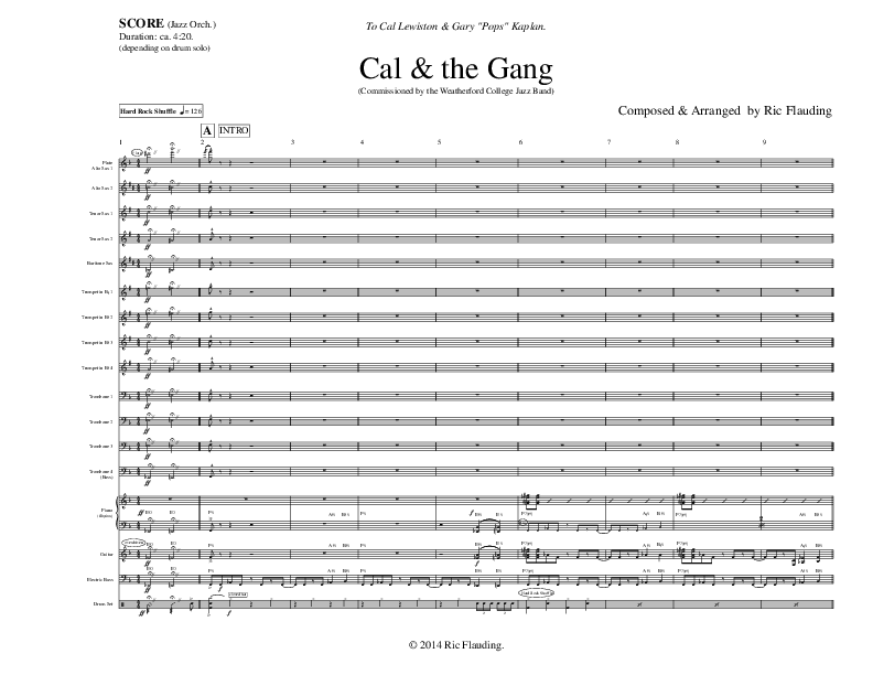 Cal & The Gang (Instrumental) Orchestration (Ric Flauding)