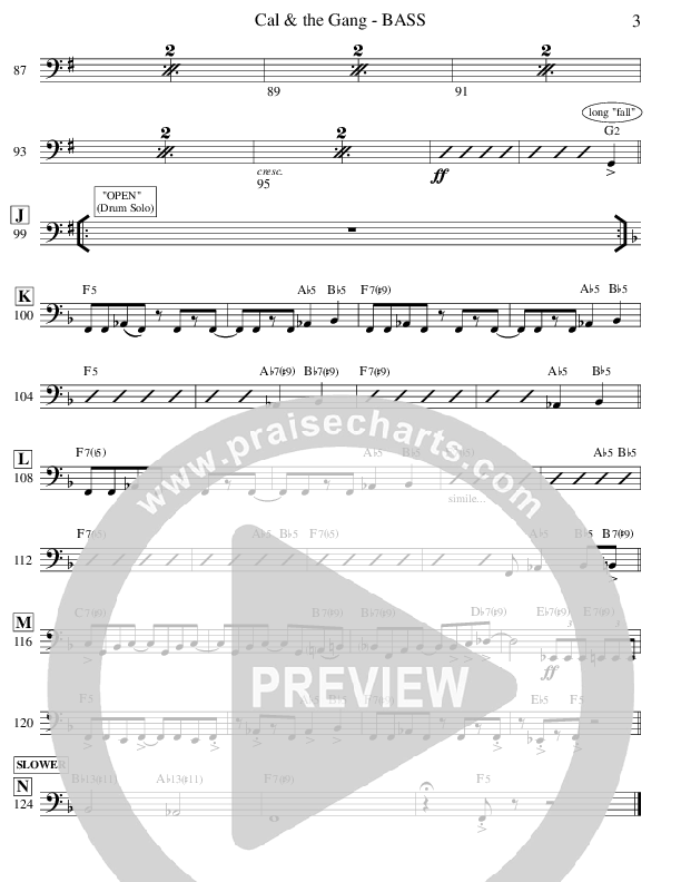 Cal & The Gang (Instrumental) Double Bass (Ric Flauding)