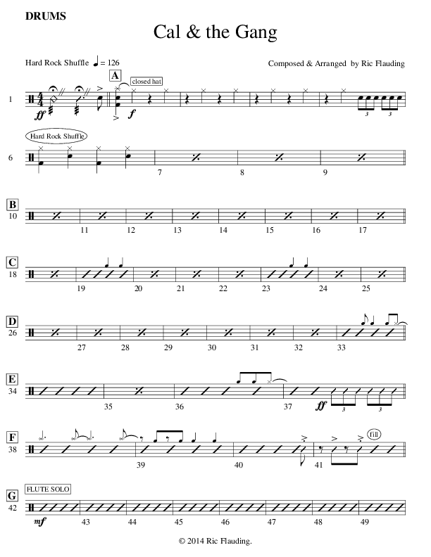 Cal & The Gang (Instrumental) Drum Set (Ric Flauding)