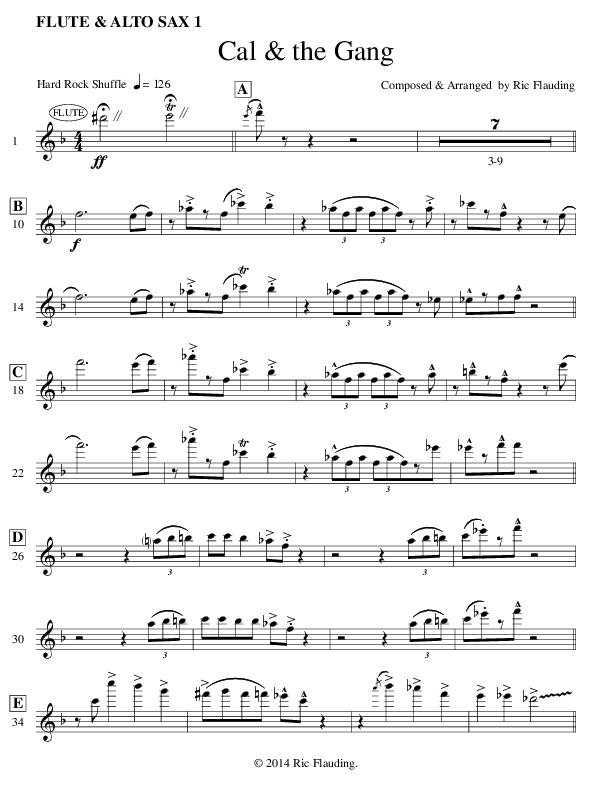 Cal & The Gang (Instrumental) Flute (Ric Flauding)