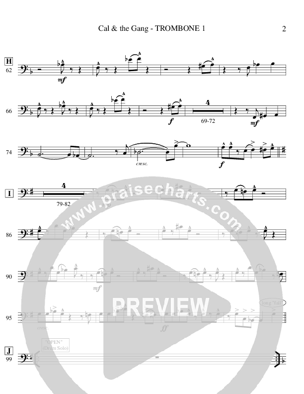 Cal & The Gang (Instrumental) Trombone 1 (Ric Flauding)