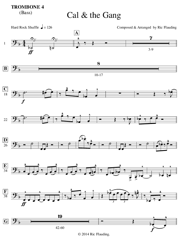 Cal & The Gang (Instrumental) Trombone 4 (Ric Flauding)