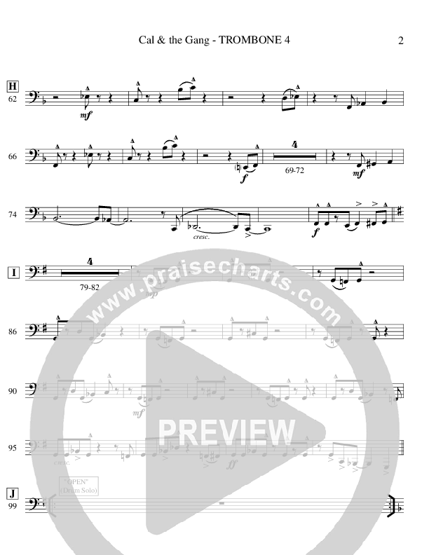 Cal & The Gang (Instrumental) Trombone 4 (Ric Flauding)