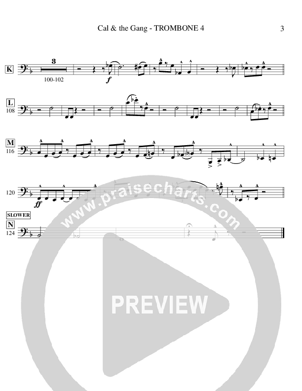 Cal & The Gang (Instrumental) Trombone 4 (Ric Flauding)