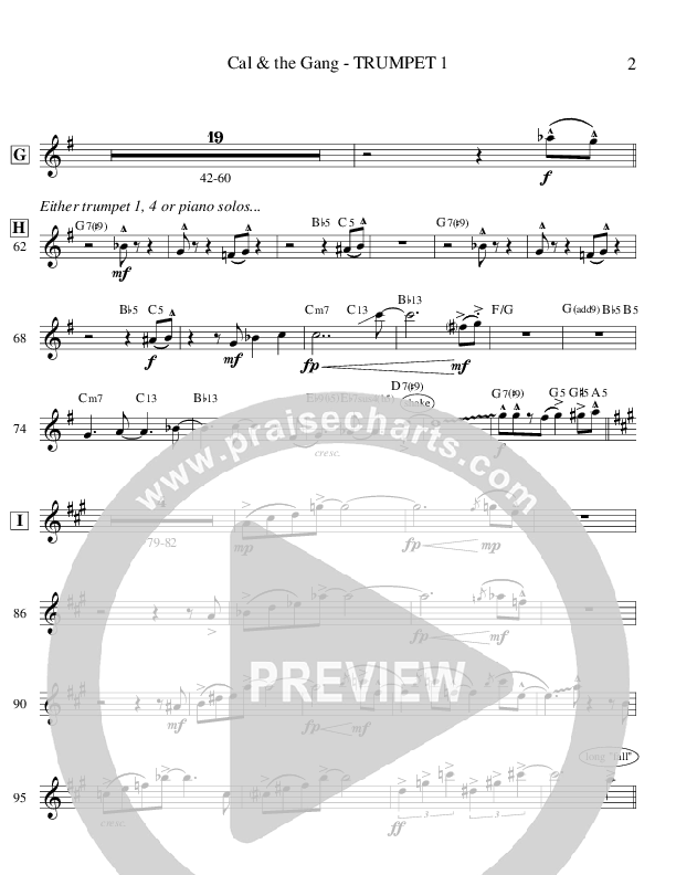 Cal & The Gang (Instrumental) Trumpet 1 (Ric Flauding)