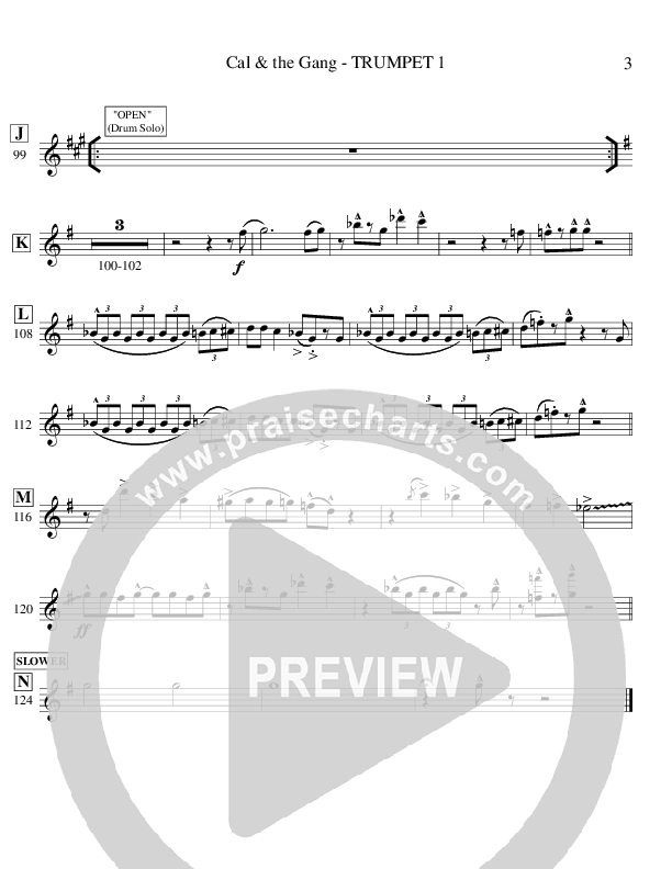 Cal & The Gang (Instrumental) Trumpet 1 (Ric Flauding)