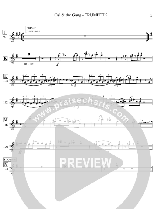 Cal & The Gang (Instrumental) Trumpet 2 (Ric Flauding)