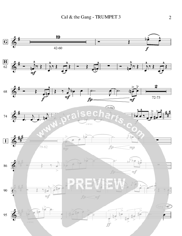 Cal & The Gang (Instrumental) Trumpet 3/4 (Ric Flauding)