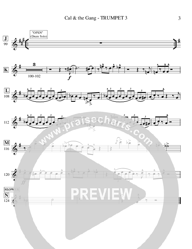 Cal & The Gang (Instrumental) Trumpet 3/4 (Ric Flauding)