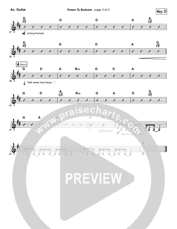 Power To Redeem Acoustic Guitar (Lauren Daigle)