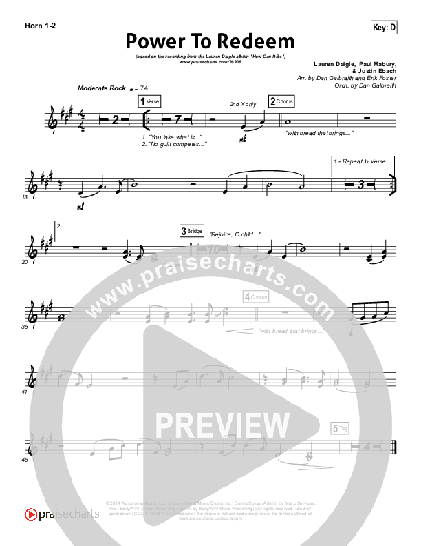 Power To Redeem Brass Pack (Lauren Daigle)