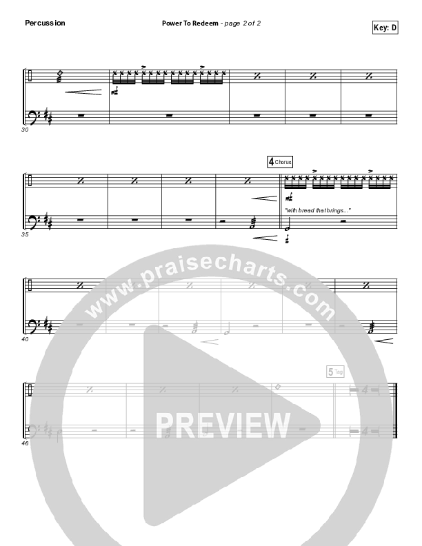 Power To Redeem Percussion (Lauren Daigle)