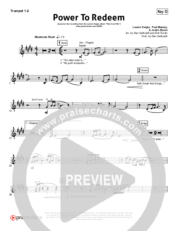 Power To Redeem Brass Pack (Lauren Daigle)