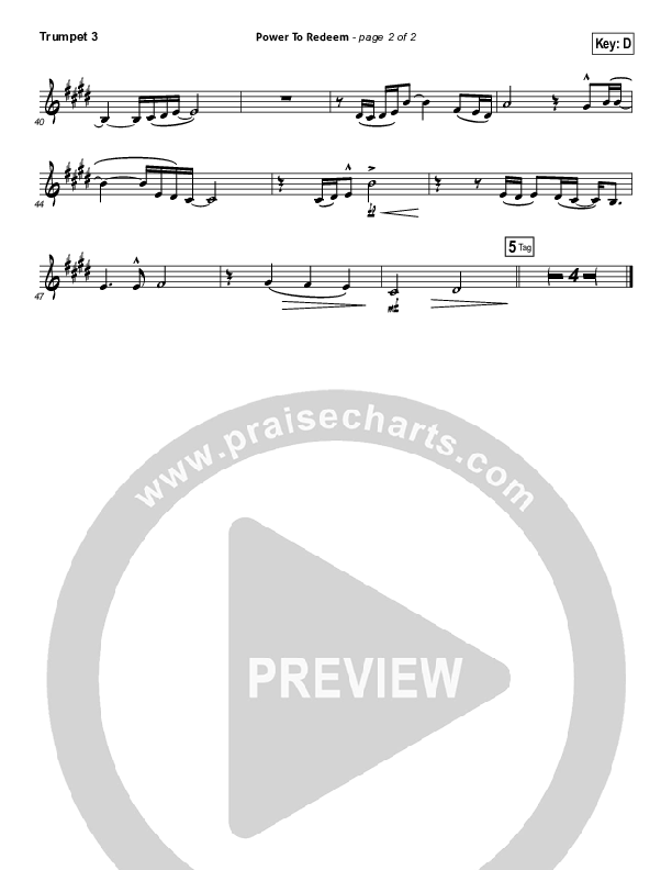 Power To Redeem Trumpet 3 (Lauren Daigle)