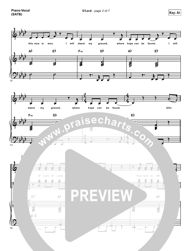 O Lord Lead Sheet Piano Vocal Lauren Daigle Praisecharts A lyric video of lauren daigle singing o'lord that i made for my church. o lord lead sheet piano vocal