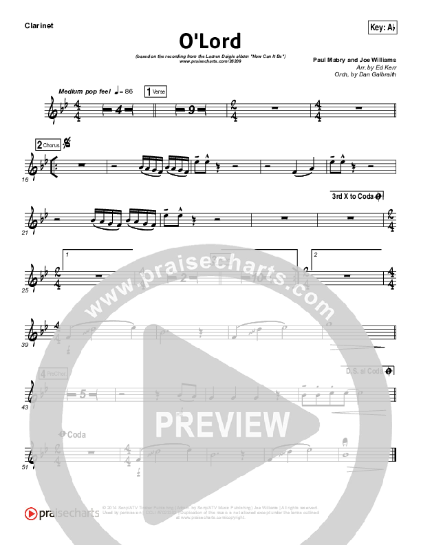 O Lord Wind Pack (Lauren Daigle)