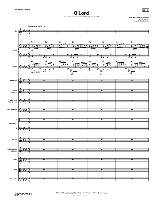 O Lord Conductor's Score (Lauren Daigle)