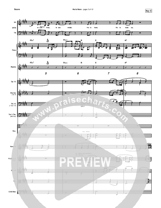 He Is Here Conductor's Score (Brian Doerksen)