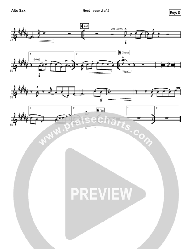 Noel Alto Sax (Hillsong Young & Free)