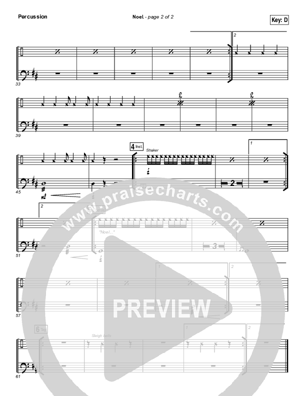 Noel Percussion (Hillsong Young & Free)