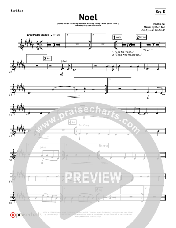 Noel Bari Sax (Hillsong Young & Free)