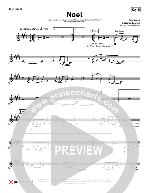 Noel Trumpet 3 (Hillsong Young & Free)