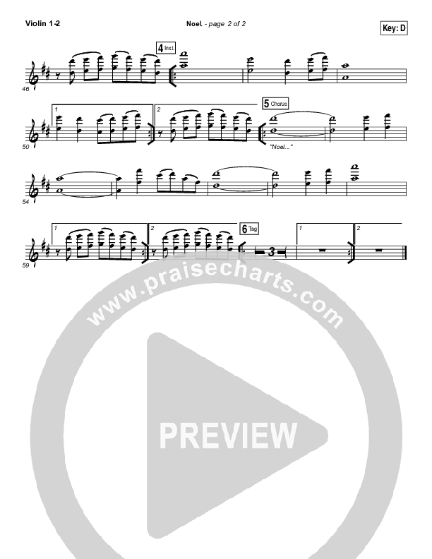 Noel Violin 1/2 (Hillsong Young & Free)