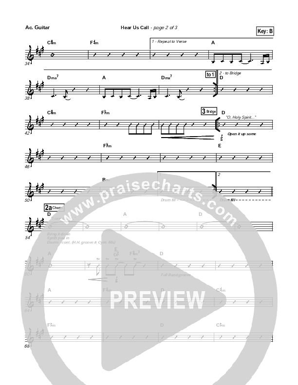 Hear Us Call Acoustic Guitar (Brian Doerksen)