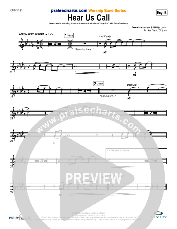 Hear Us Call Wind Pack (Brian Doerksen)