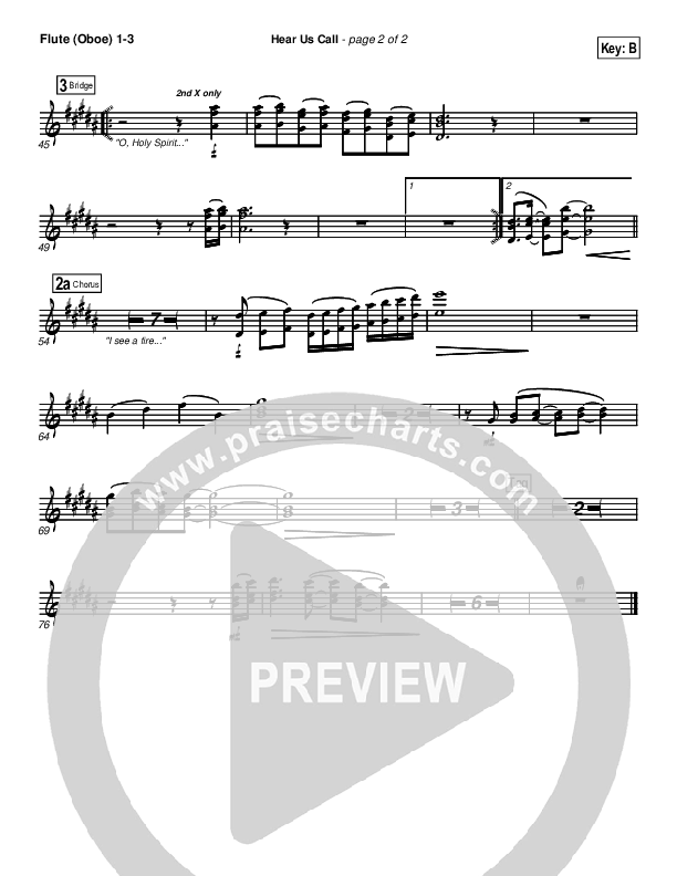 Hear Us Call Flute/Oboe 1/2/3 (Brian Doerksen)