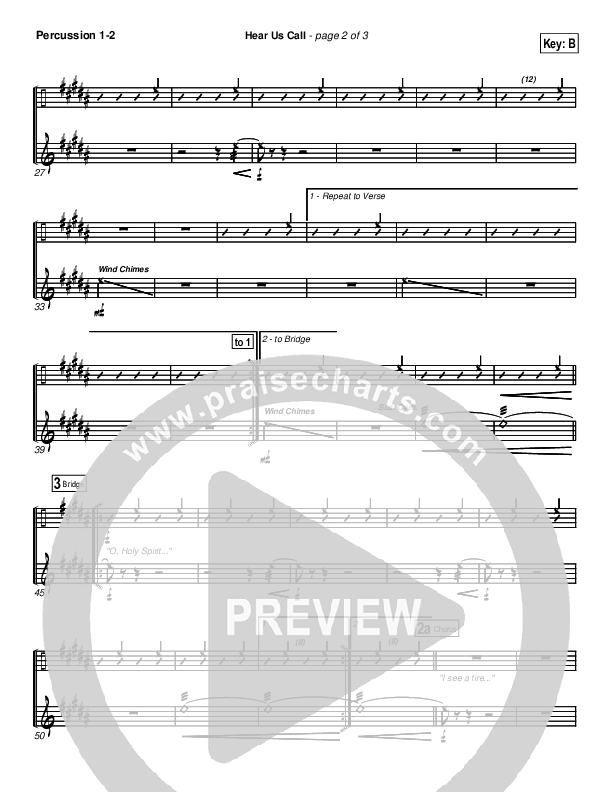 Hear Us Call Percussion 1/2 (Brian Doerksen)