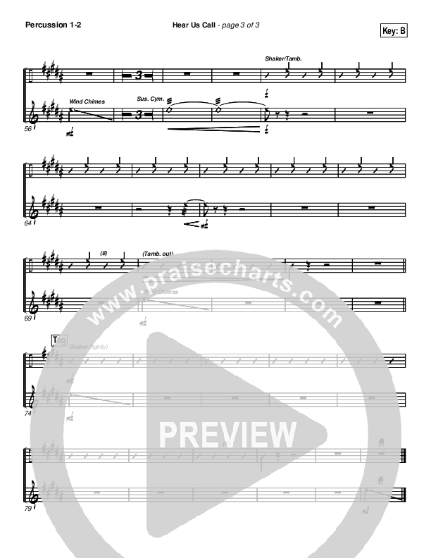Hear Us Call Percussion 1/2 (Brian Doerksen)