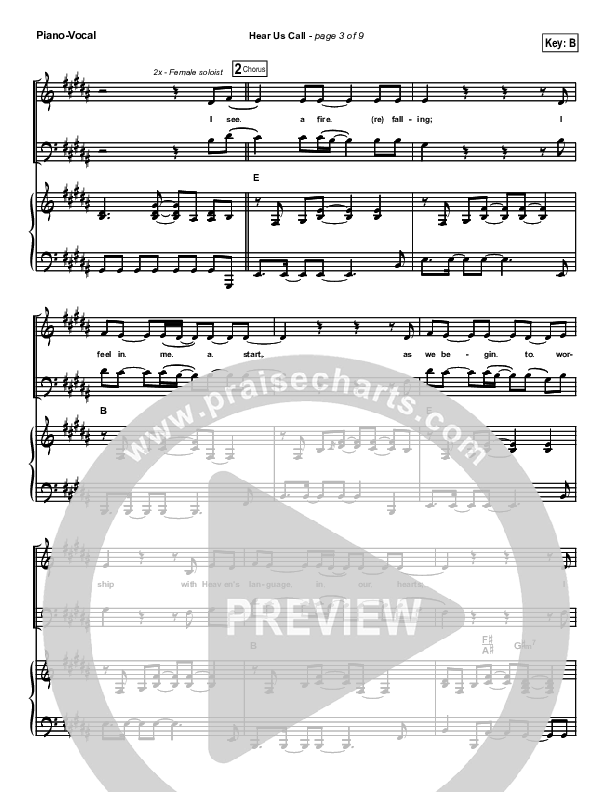 Hear Us Call Piano/Vocal (Brian Doerksen)