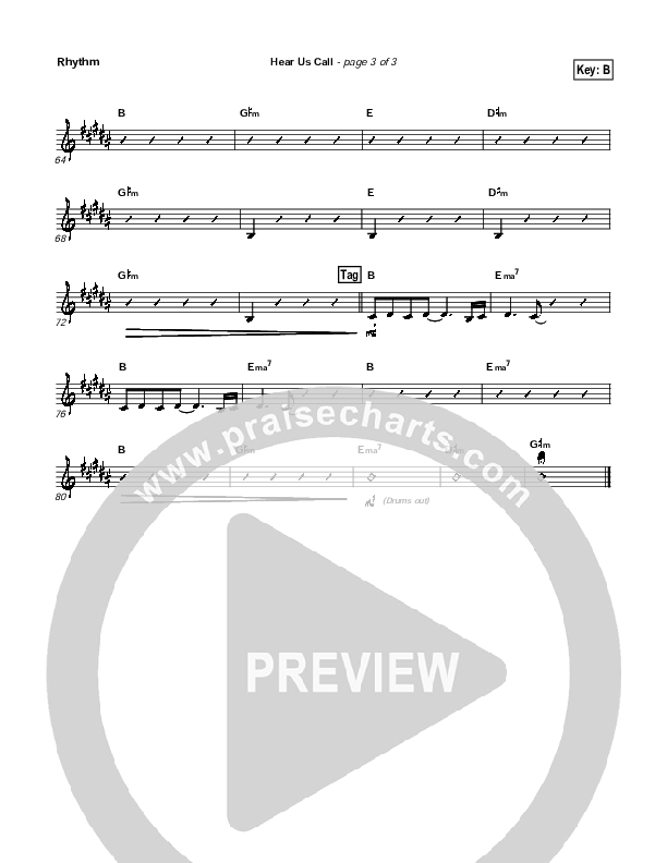 Hear Us Call Rhythm Chart (Brian Doerksen)