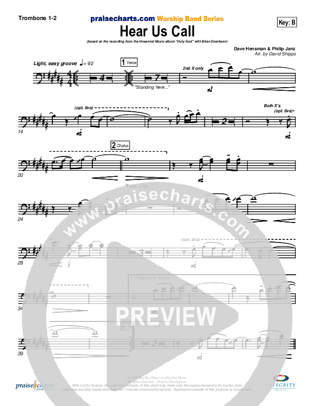 Hear Us Call Trombone 1/2 (Brian Doerksen)