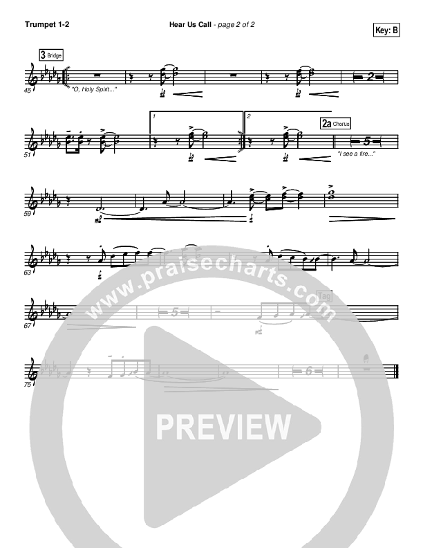 Hear Us Call Trumpet 1,2 (Brian Doerksen)