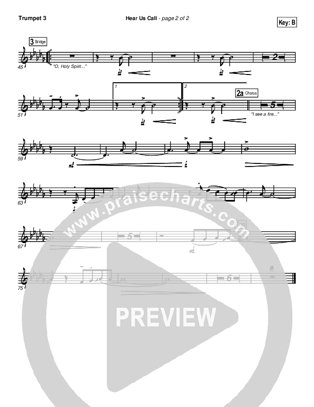 Hear Us Call Trumpet 3 (Brian Doerksen)